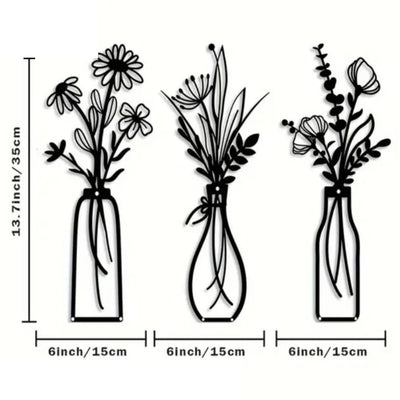Blooming Wooden Vase Panels